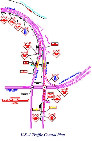 US1 Traffic Control Plan drawing