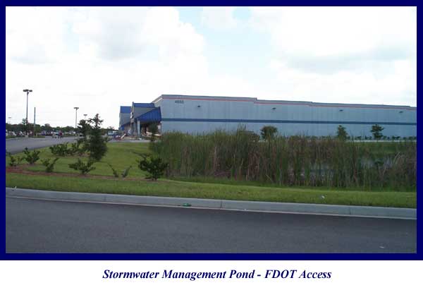 pic of Lowe's stormwater management pond