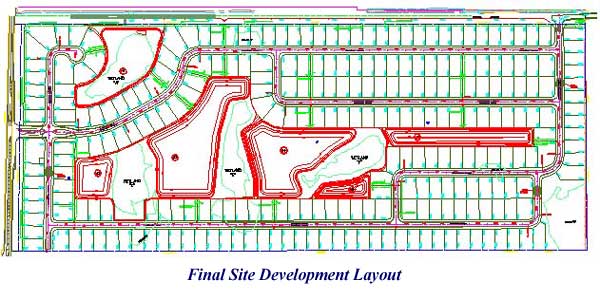Oak Grove Subdivision Site Plan drawing